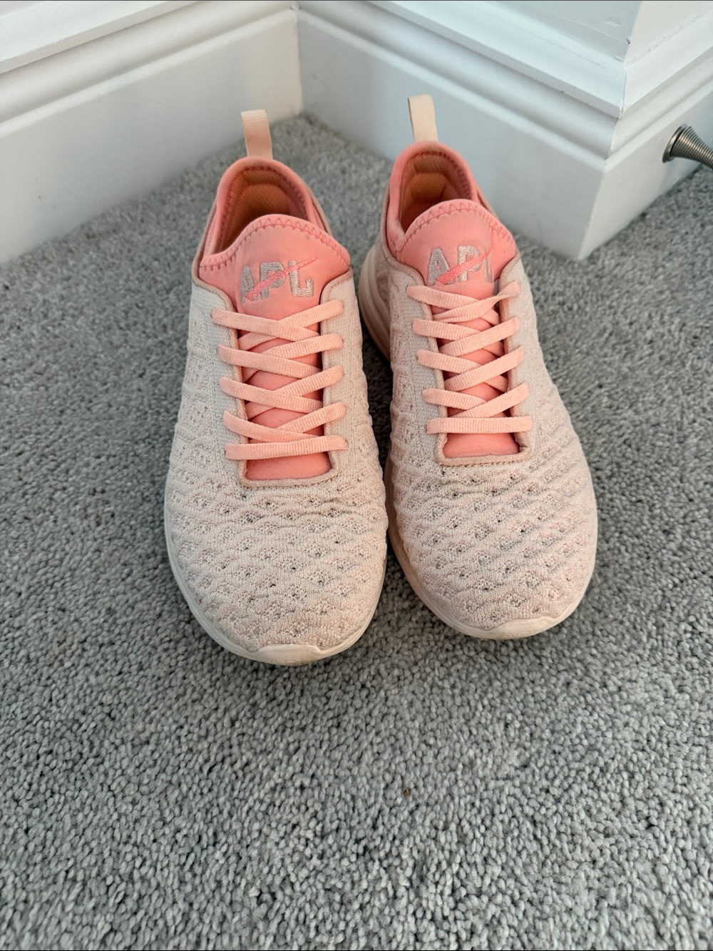 APL Women's TechLoom Phantom Knit Sneakers in Peach